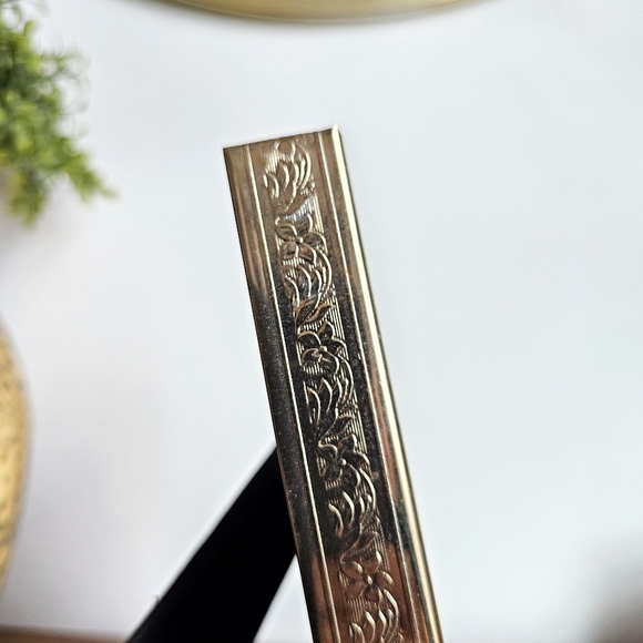 Vintage Gold And Brown Handmade Herbarium Dried Flower Art Box Metal Frame - Picture 2 of 14